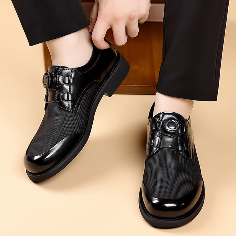 💥Free Shipping ✈️All-Day Comfort Knob Design Breathable Mesh Leather Shoes