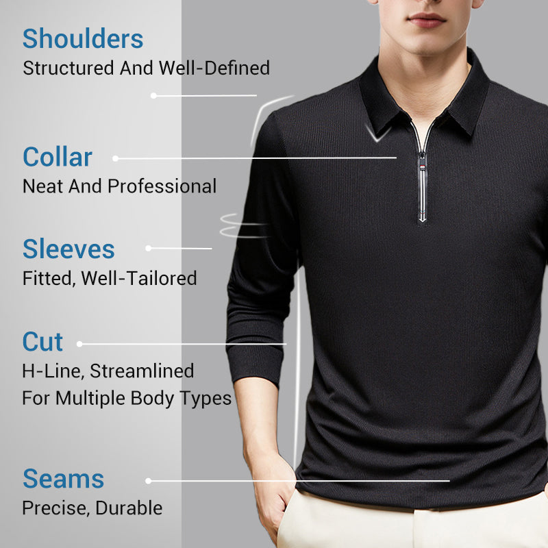 Men's Ice-Silk Lapel Shirt