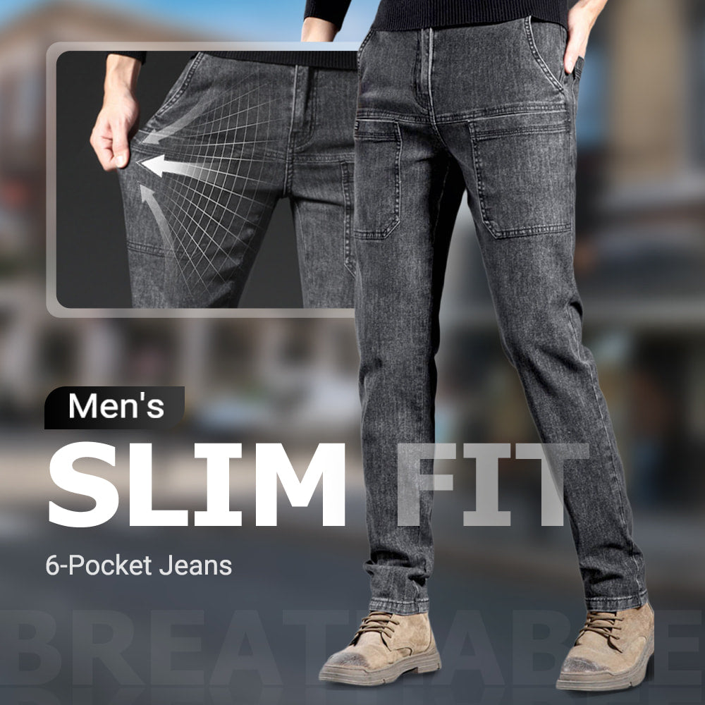 Men's Slim Fit 6 Pocket Jeans
