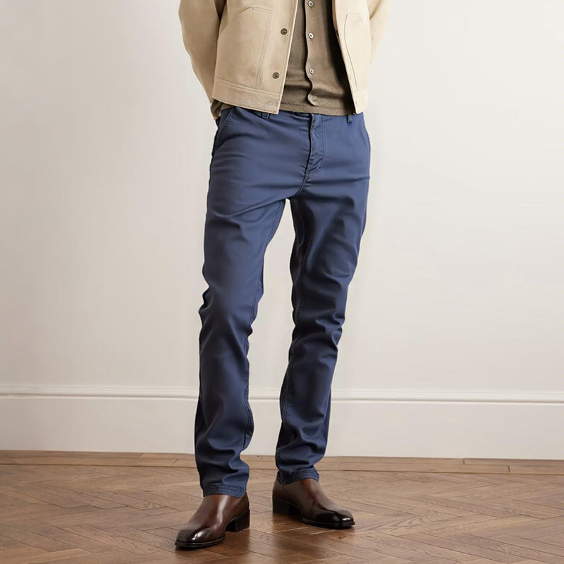 👖Men’s Casual Slim-Fit Solid Color Pants+Belt (✈️Free Shipping)