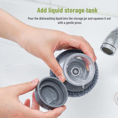 ✨Soap Dispensing Palm Kitchen Brush | Mess-Free Cleaning!