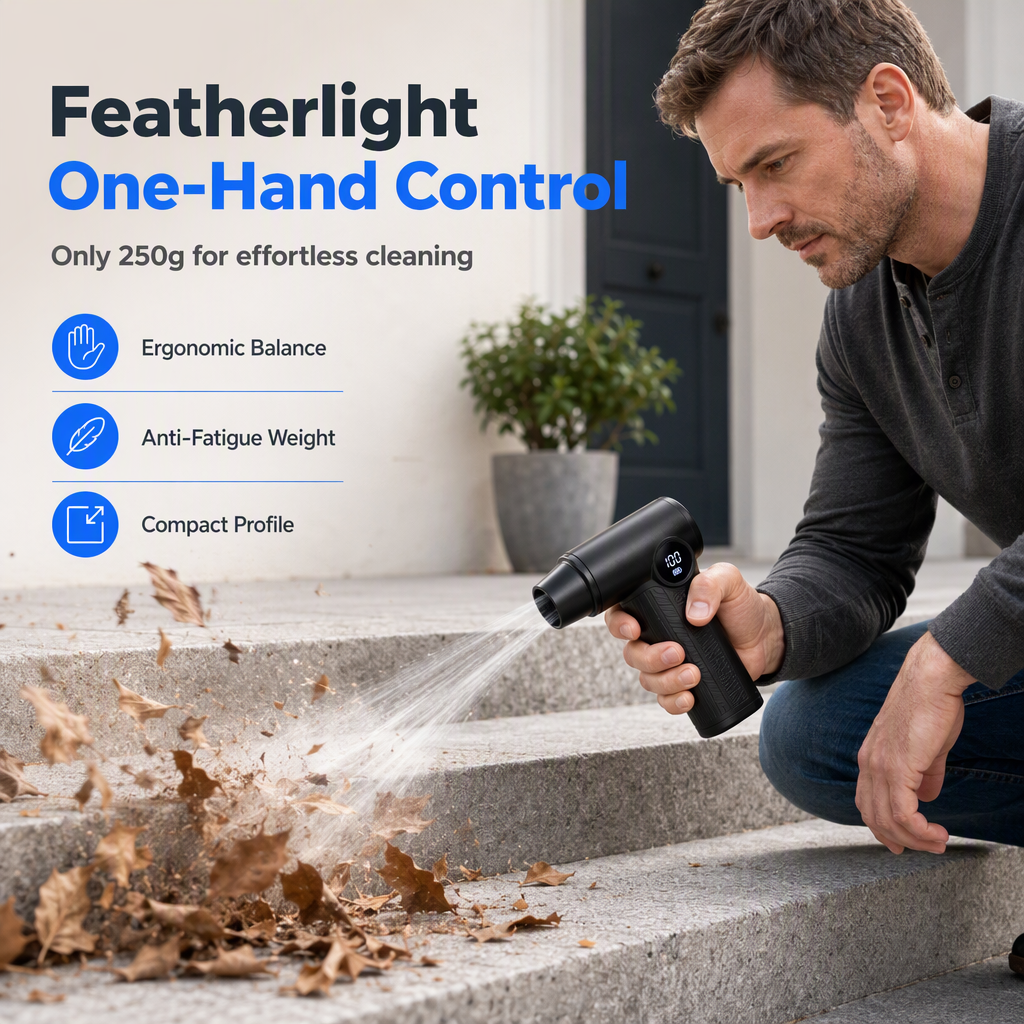 110000 RPM Cordless Mini Turbo Air Blower | High-Speed Brushless Handheld Duster for Car Dust, Snow Removal & Keyboard Cleaning