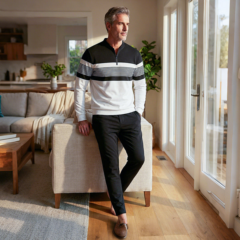 🔥🧵 Men's Graphic Print Pullover & Pants Set – Bold streetwear style. Ultimate comfort for lounging or errands👖