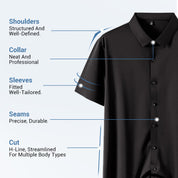 ✨Fliwos Men's Short Sleeve 4-Way Stretch Shirt