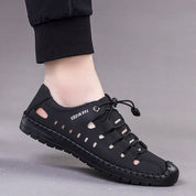 🔥Aviator Wrapped Toe Hollow Leather Sandals👞57% off