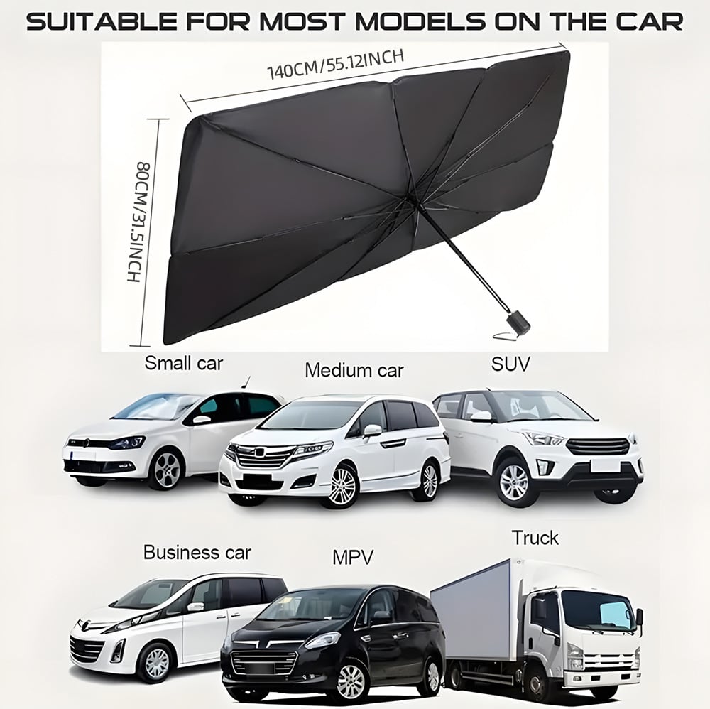 🔥Last Day 50% OFF - 2026 Upgraded Car Windshield Sun Shade Umbrella