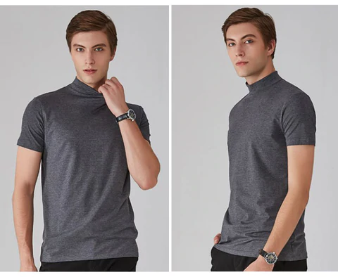 🔈🔈2026 Hot Sale 🎁High Neck Slim Fit T-shirt for Men