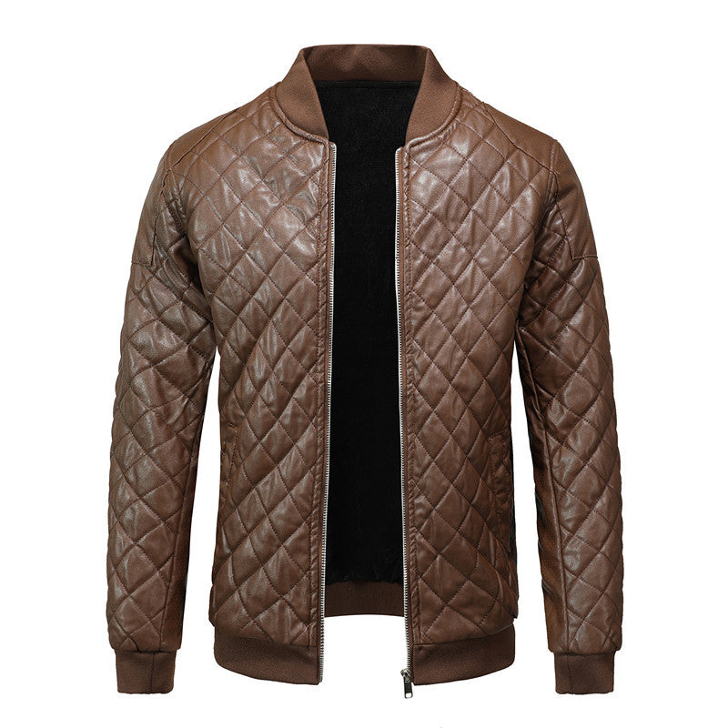 Men's Plush-Lined Leather Jacket