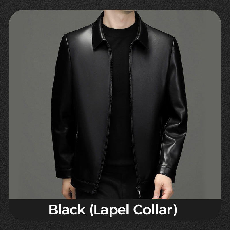 Men's Premium Leather Motorcycle Protective Jacket