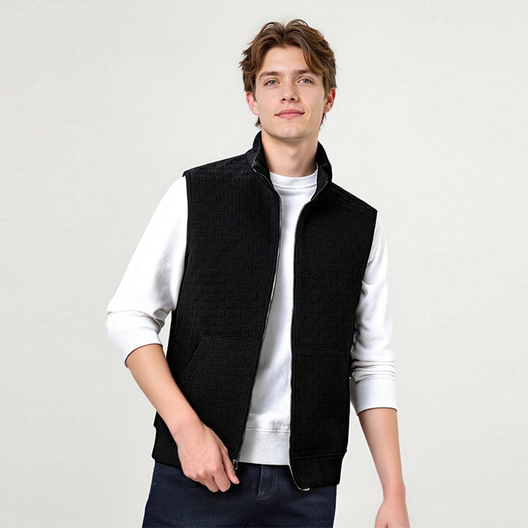 Men’s Solid Color Stab-Proof Vest Coat