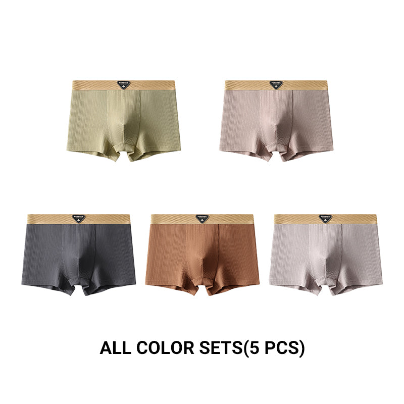Men's Light Luxury Breathable Ribbed Boxer Briefs