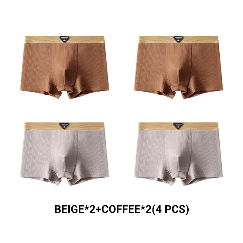 Men's Light Luxury Breathable Ribbed Boxer Briefs