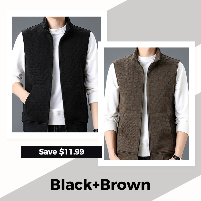 ✈️Free shipping and tax exemption💪Men's Solid Color Simple Casual Vest — 🔪Stab-Proof Design