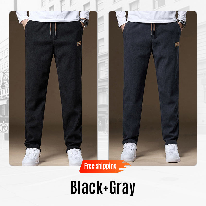 Men's Straight-Fit Corduroy Drawstring Pants