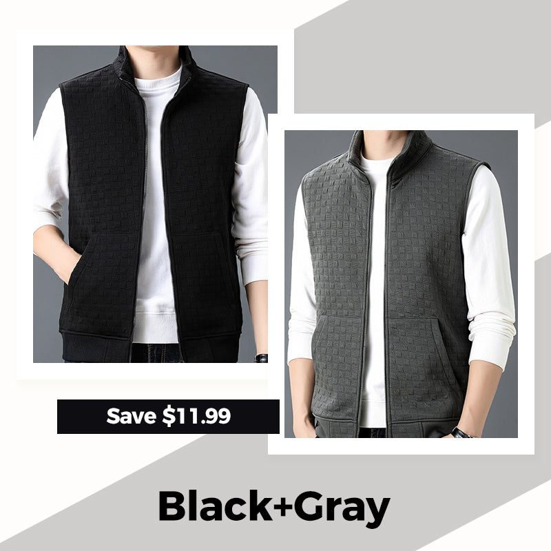 ✈️Free shipping and tax exemption💪Men's Solid Color Simple Casual Vest — 🔪Stab-Proof Design