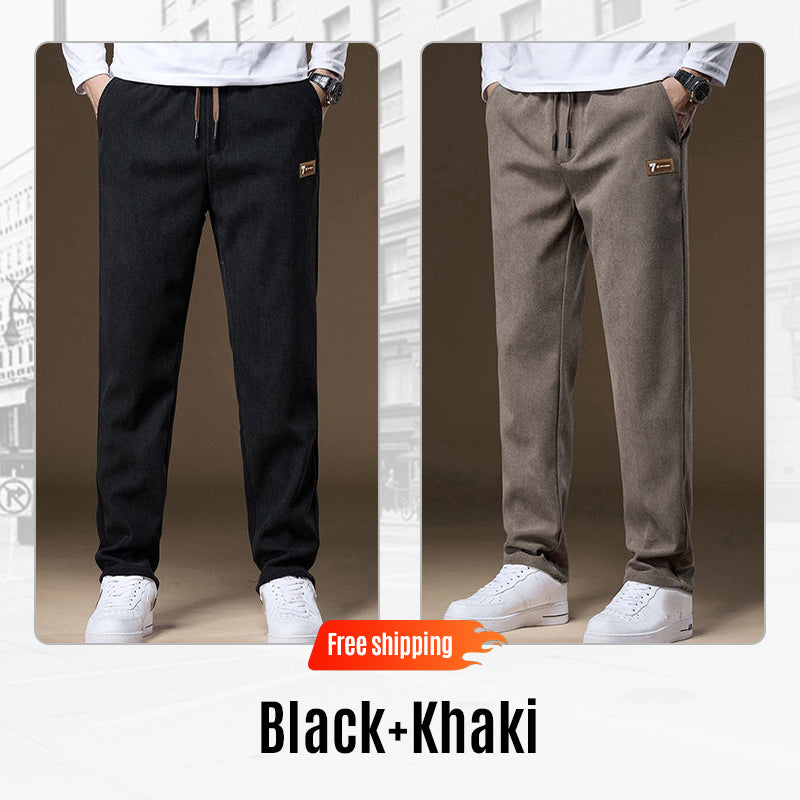 Men's Straight-Fit Corduroy Drawstring Pants