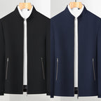 Men's Standing Collar Zipper Casual Jacket