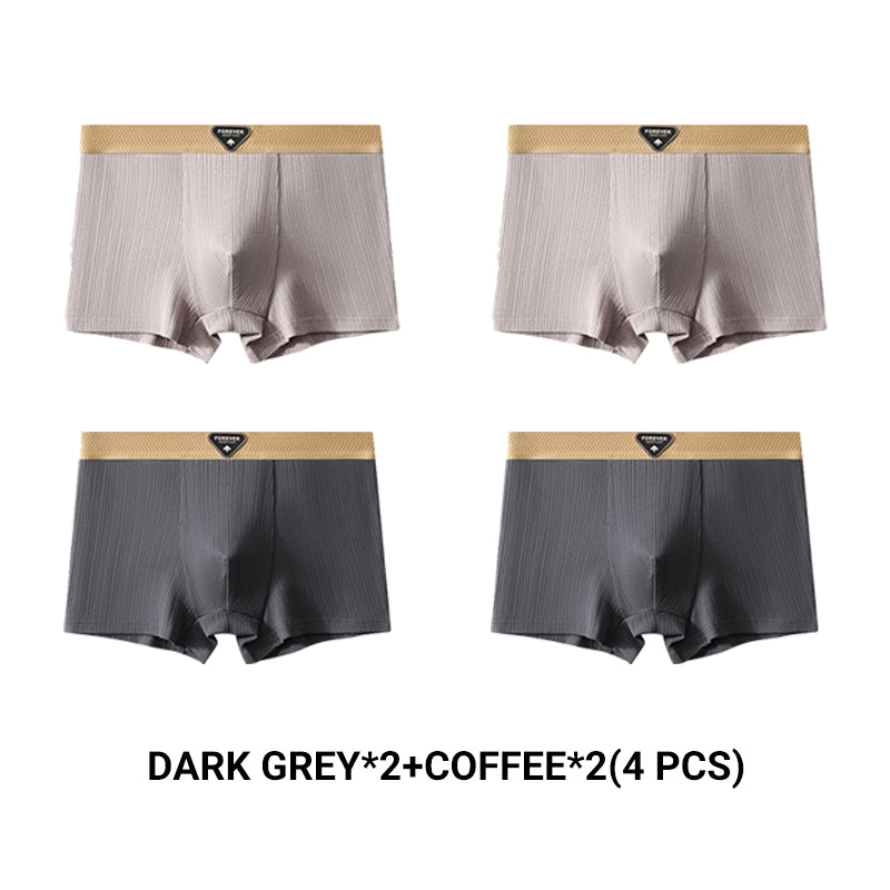 Men's Light Luxury Breathable Ribbed Boxer Briefs