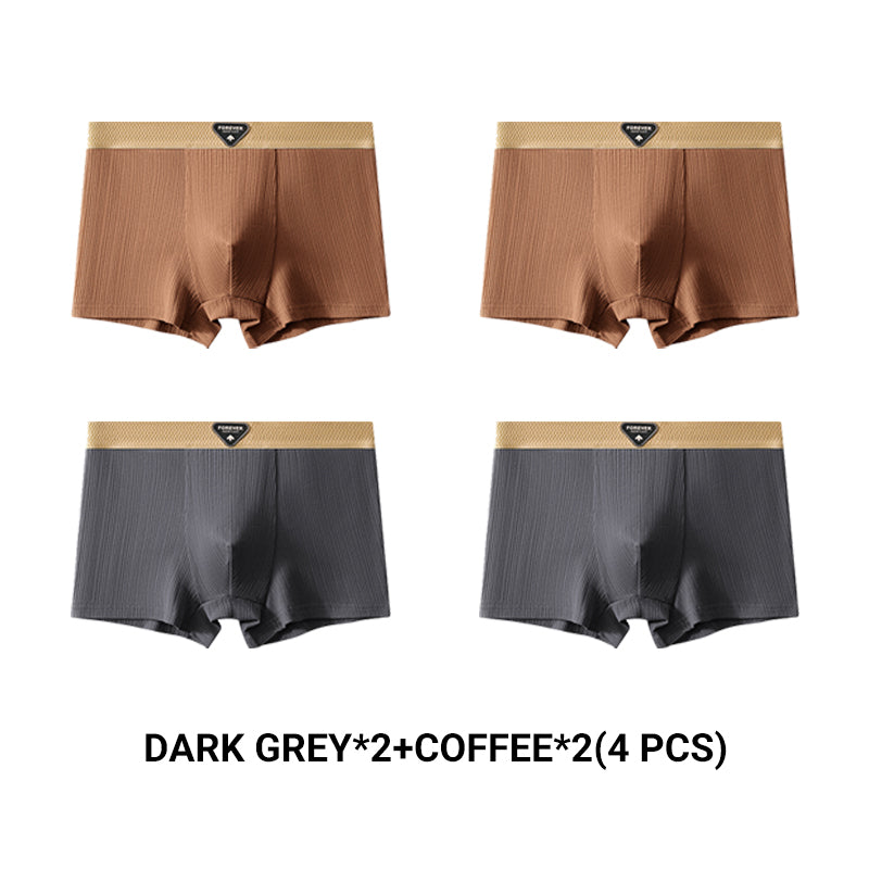 Men's Light Luxury Breathable Ribbed Boxer Briefs