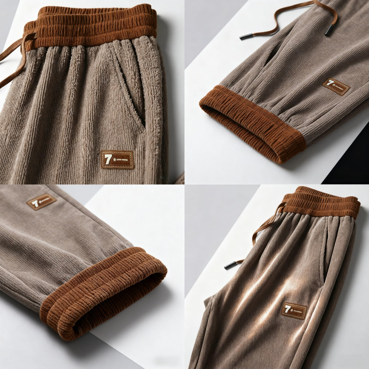 Men's Straight-Fit Corduroy Drawstring Pants