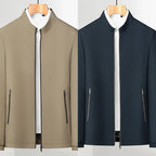 Men's Standing Collar Zipper Casual Jacket