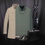 Men's Layered Look Knitted Shirt