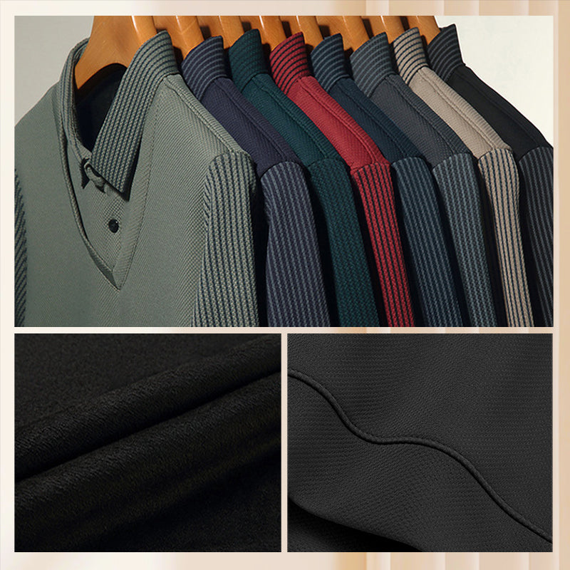 🎁 Hot Sale 45% OFF 🔥Striped Lapel Fake Two-Piece Shirt