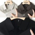 Men’s Breathable Casual Lapel Wrinkle-free T-shirt