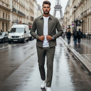 ✈️Free Shipping✈️Men’s Casual Solid Color 2-Piece Set – Jacket & Pants