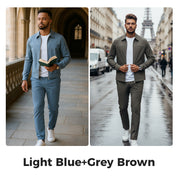 ✈️Free Shipping✈️Men’s Casual Solid Color 2-Piece Set – Jacket & Pants