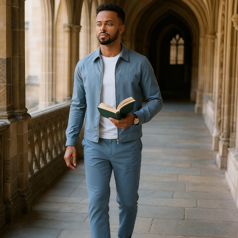 ✈️Free Shipping✈️Men’s Casual Solid Color 2-Piece Set – Jacket & Pants
