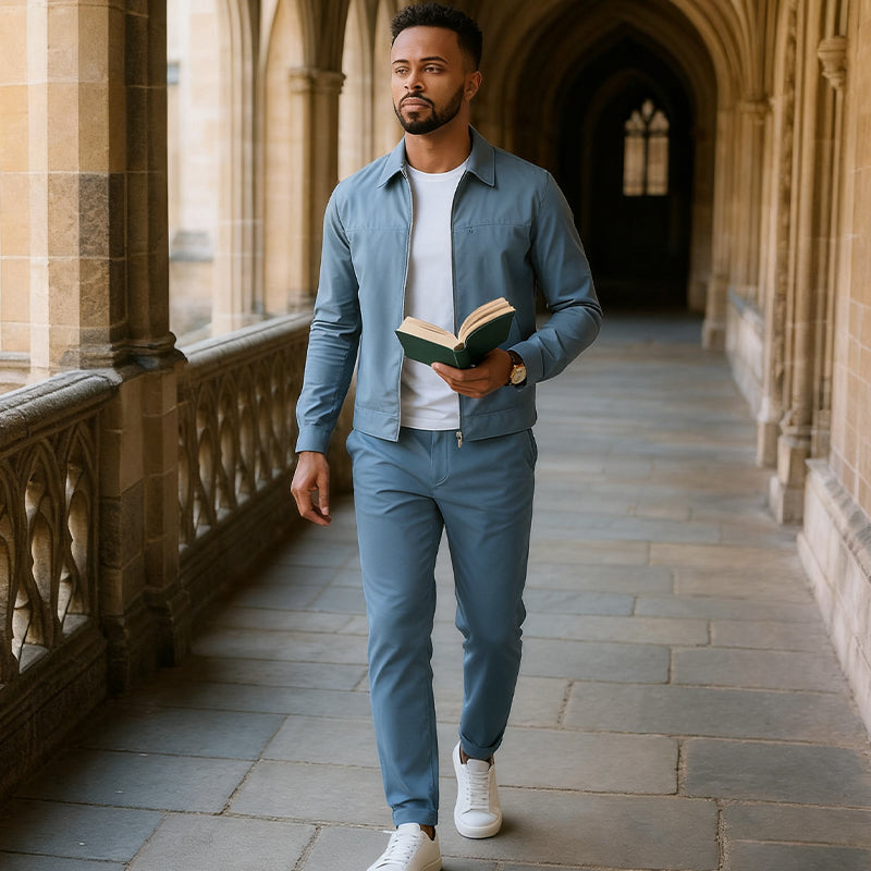 ✈️Free Shipping✈️Men’s Casual Solid Color 2-Piece Set – Jacket & Pants