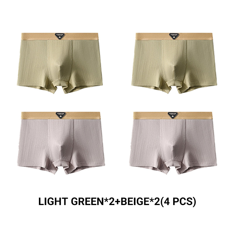 Men's Light Luxury Breathable Ribbed Boxer Briefs