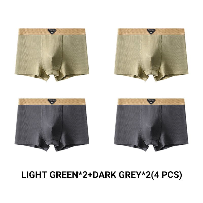 Men's Light Luxury Breathable Ribbed Boxer Briefs