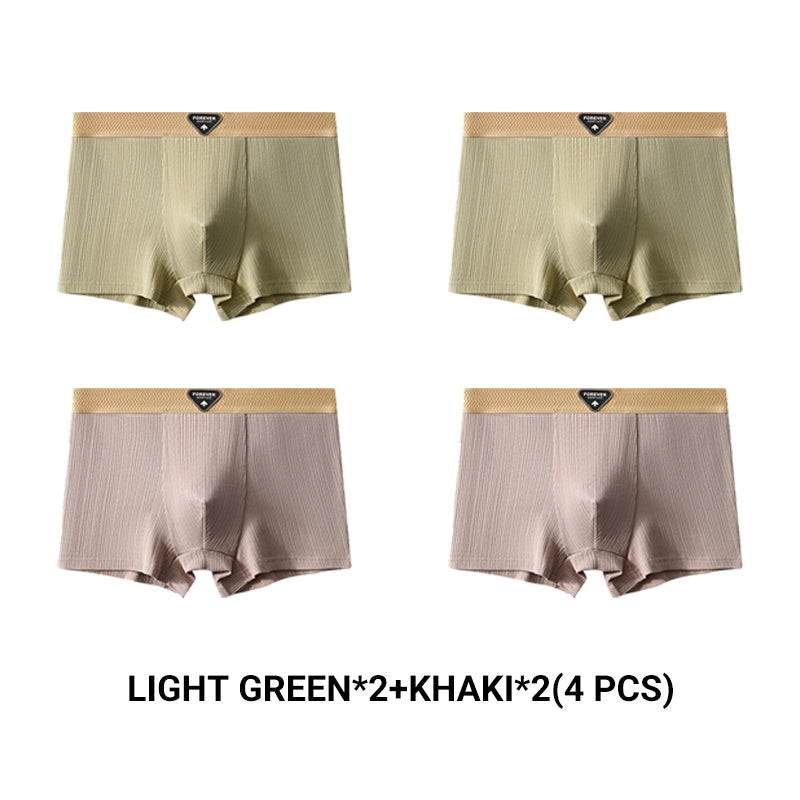Men's Light Luxury Breathable Ribbed Boxer Briefs