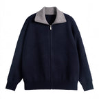 Men's Color-Blocked Zipper Sweater