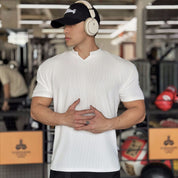 🎁Special Sale 50% OFF⏳Men's V-Neck Short Sleeve Muscle Athletic Workout T-Shirts