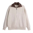 Men's Color-Blocked Zipper Sweater