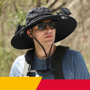 🔥Manufacturer's Sale $100 off🔥Outdoor Wide Brim Sun Hat With Solar Fan