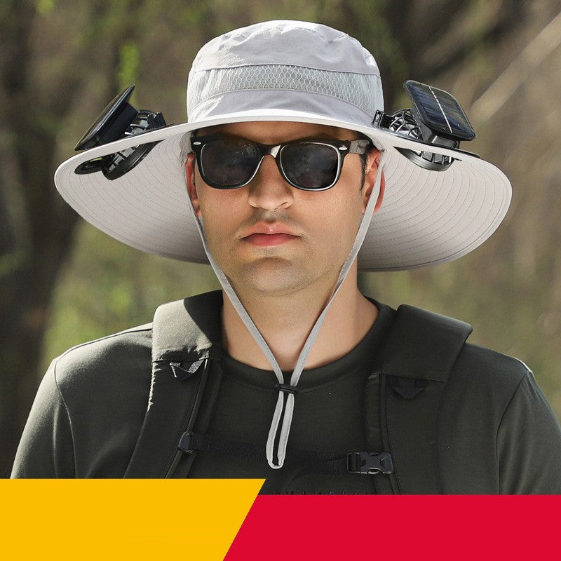 🔥Manufacturer's Sale $100 off🔥Outdoor Wide Brim Sun Hat With Solar Fan