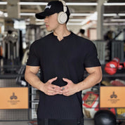 🎁Special Sale 50% OFF⏳Men's V-Neck Short Sleeve Muscle Athletic Workout T-Shirts