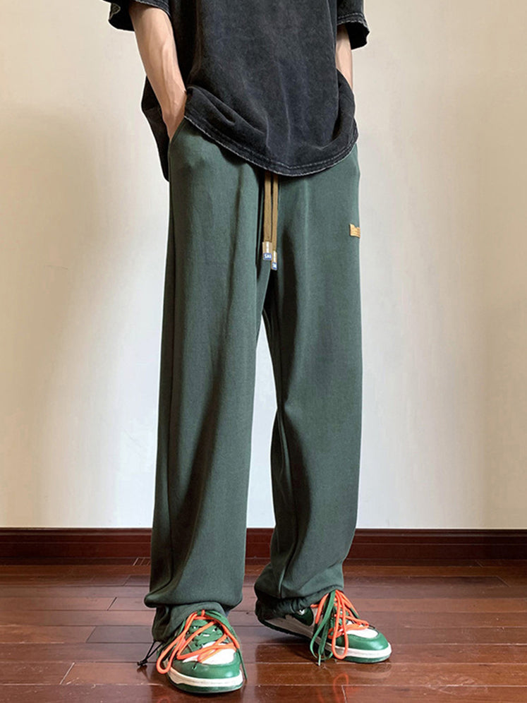 Men's Relaxed Straight-Leg 100% Cotton Sweatpants