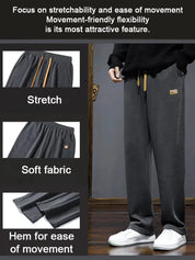 Men's Relaxed Straight-Leg 100% Cotton Sweatpants