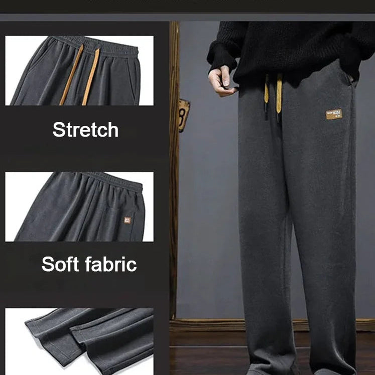 Men's Relaxed Straight-Leg 100% Cotton Sweatpants