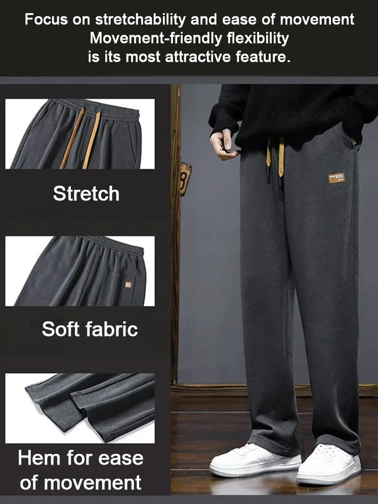 Men's Relaxed Straight-Leg 100% Cotton Sweatpants