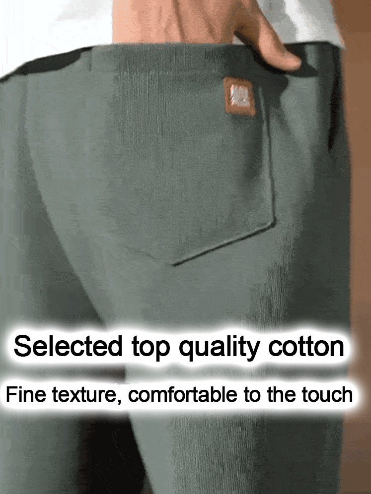 Men's Relaxed Straight-Leg 100% Cotton Sweatpants