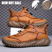 【🔥50% OFF】 Men's hand-stitched leather casual sneakers✈️ 2 pairs Free Shipping