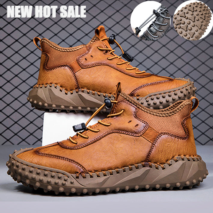 【🔥50% OFF】 Men's hand-stitched leather casual sneakers✈️ 2 pairs Free Shipping