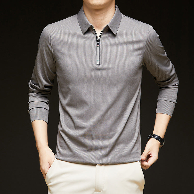 Men's Ice-Silk Lapel Shirt