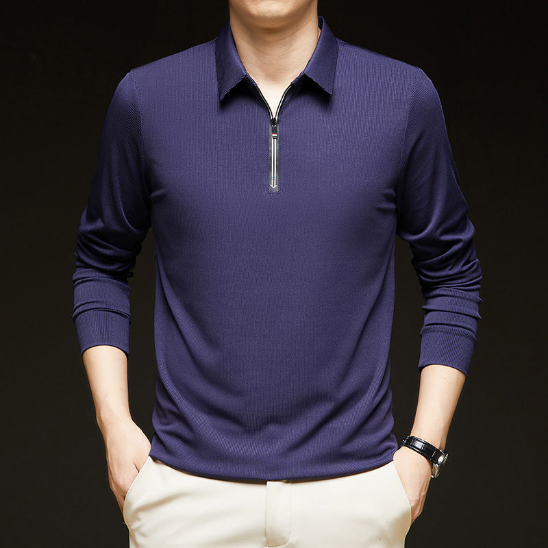 Men's Ice-Silk Lapel Shirt